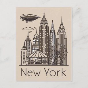vintage new york postkarte