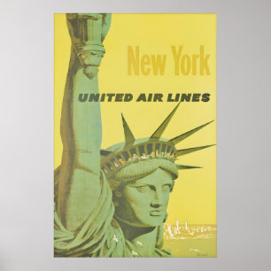 Vintage-New-York-Reiseplakatdruck, Statue Poster