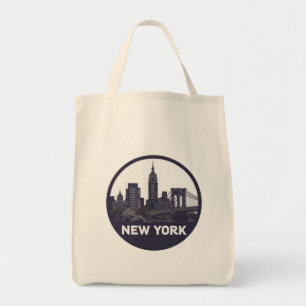 Vintage New York Skyline Tragetasche