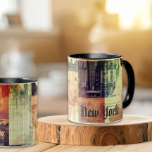 Vintage-New-York-Urban-Collage-Kunst