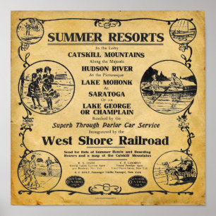 Vintage-New-York-West-Shore-Railroad-Druck Poster