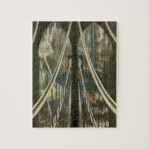 Vintage New Yorker Architektur, Brooklyn Bridge Puzzle