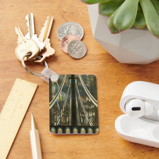 Vintage New Yorker Architektur, Brooklyn Bridge Schlüsselanhänger (Schreibtisch)