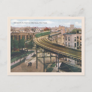 Vintage New Yorker Hochbahn 110th Street Postkarte