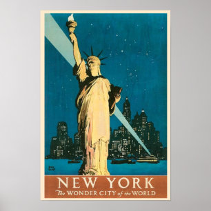 Vintage New Yorker Reisewerbung Poster