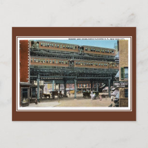 Vintage New Yorker Stadtbahn Postkarte