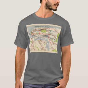 Vintage New Yorker U-Bahn-Karte 1924 Vintage NYC U T-Shirt
