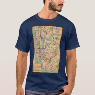 Vintage New Yorker U-Bahn-Karte 1954 Vintag NYC Su T-Shirt