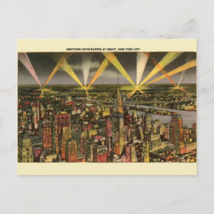Vintage New Yorker Wolkenkratzer Postkarte