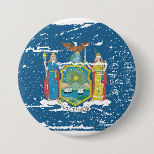 Vintage NEW- YORKflagge Button
