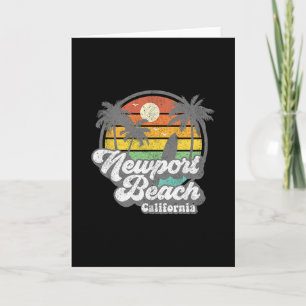 Vintage Newport Beach Kalifornien Ca Surfen Retro  Karte