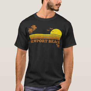 Vintage Newport Beach Kalifornien Retro Sonnenunte T-Shirt