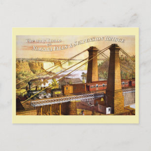 Vintage Niagara Fälle Wasserfall Zug Reise Postkarte