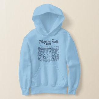Vintage Niagara Falls 2026 Linienkunst-Skizze Hoodie