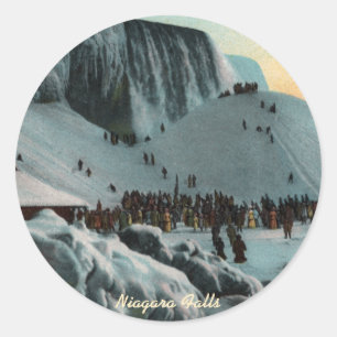 Vintage Niagara Falls Eisaufkleber Runder Aufkleber