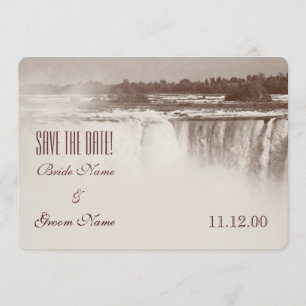 Vintage Niagara Falls Hochzeit einladen Save The Date