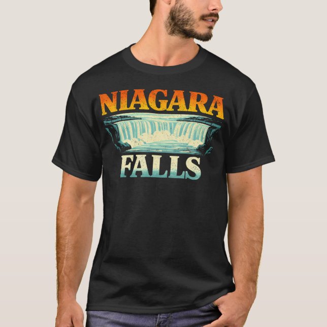 Vintage Niagara Falls Wasserfall T-Shirt (Vorderseite)