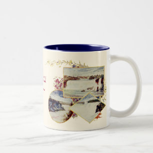 Vintage Niagara- Fallssommer-Kaffee-Tasse Zweifarbige Tasse