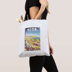 Vintage Nice France Tote Bag