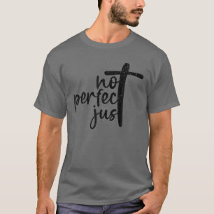 Vintage Nicht Perfekt Nur Vergeben, Kreuz, Christl T-Shirt