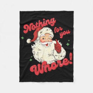 Vintage Nichts für dich Lustiger Weihnachtsmann We Fleecedecke