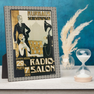 Vintage Niederlande 1920s Radio Salon Tischplatte Fotoplatte