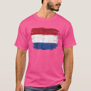 Vintage-Niederlande-Flagge für Niederländer   T-Shirt