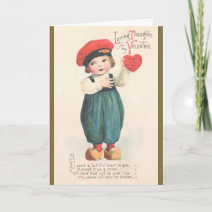 Vintage niederländische Karte Jungevalentines