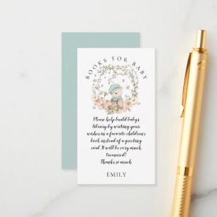 Vintage Niedliche Bärenblätterbücher Kinderdusche Begleitkarte