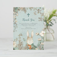 Vintage Niedliche Bunny Christening Taufe Vielen D