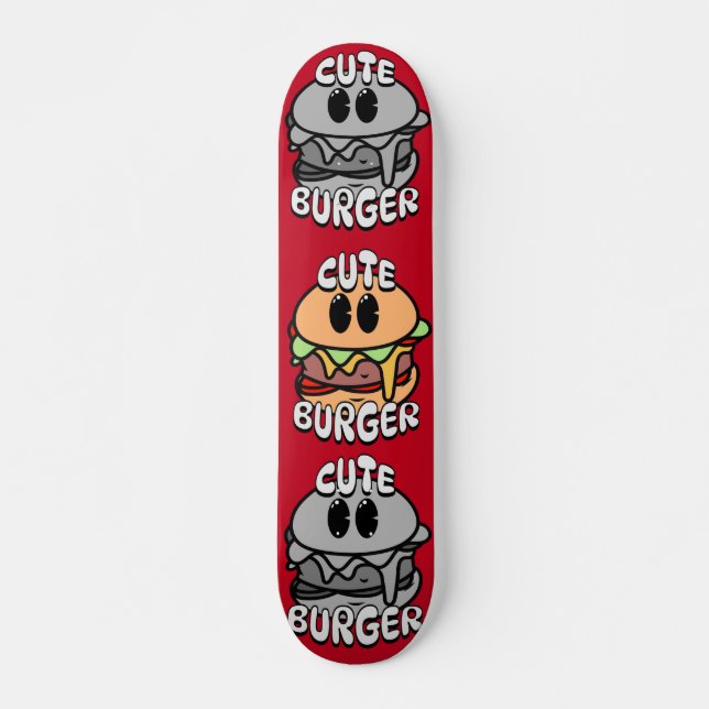 Vintage niedliche Burgerbande Skateboard (Vorne)