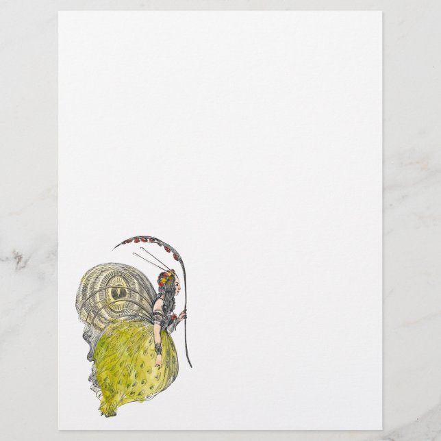 Vintage Niedliche Fantasy Butterfly Fairy mit Flüg (Vorderseite)