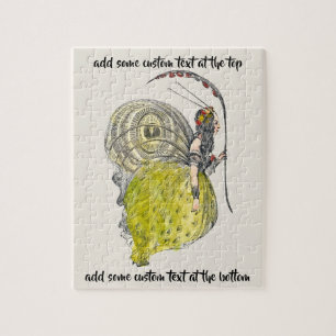 Vintage Niedliche Fantasy Butterfly Fairy mit Flüg Puzzle