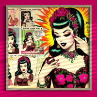 Vintage Niedliche Girl-Comicen