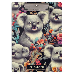 Vintage Niedliche Koala-Malerei Klemmbrett