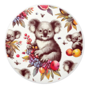 Vintage Niedliche Koala-Malerei Nahtlos Keramikknauf