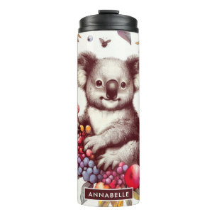 Vintage Niedliche Koala-Malerei Nahtlos Thermosbecher