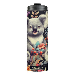 Vintage Niedliche Koala-Malerei Thermosbecher