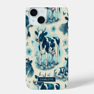 Vintage Niedliche landwirtschaftliche Kuh nahtlos Case-Mate iPhone Hülle