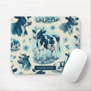 Vintage Niedliche landwirtschaftliche Kuh nahtlos Mousepad