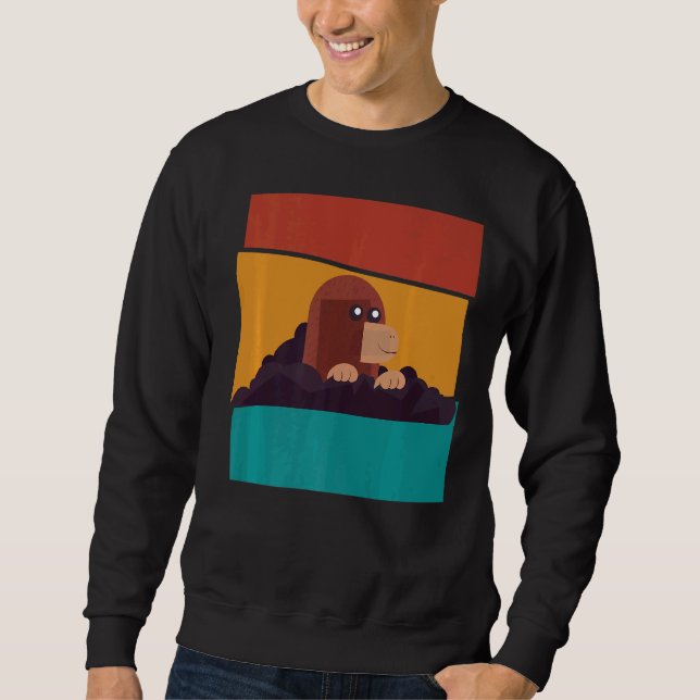 Vintage Niedliche Mole Sweatshirt (Vorderseite)