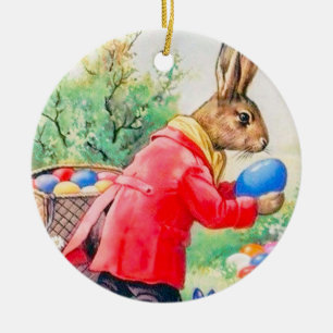 Vintage Niedliche Ostereier Keramik Ornament