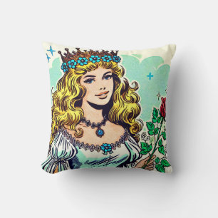 Vintage Niedliche Princess-Comicen Kissen