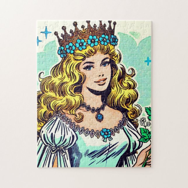Vintage Niedliche Princess-Comicen Puzzle (Vertikal)