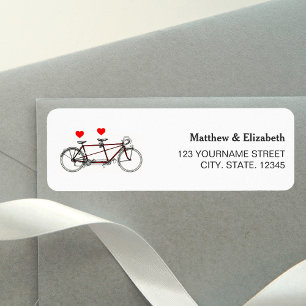 Vintage Niedliche Tandem-Radhochzeit