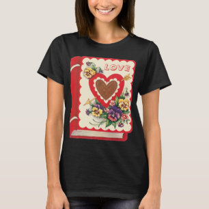 Vintage Niedliche Valentine Liebe Buch Herz und Bl T-Shirt