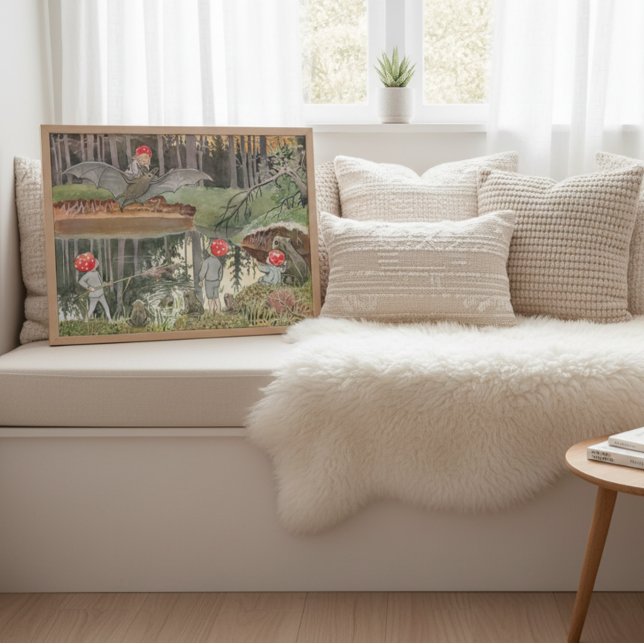 Vintage Niedliche Waldkinder Fairy Elsa Beskow Poster (Von Creator hochgeladen)