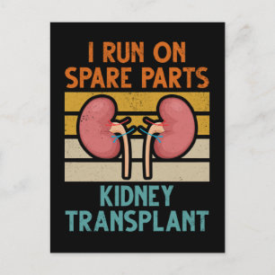 Vintage-Nierentransplantat-Ersatzteile Postkarte