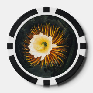 Vintage Night-Blowing Cereus Gothic-Kunst Pokerchips