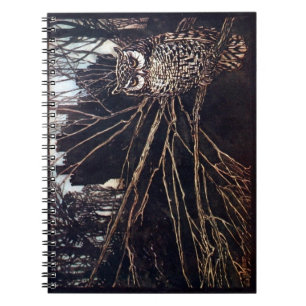 Vintage Night Owl Rackham Notizblock